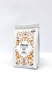 Con Café 58% cacao
- Bolsa de chocolate con leche (250g)