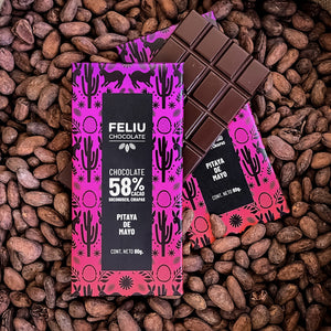 Pitaya 58% - Barra de chocolate 80g